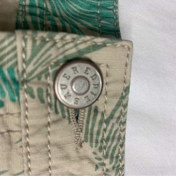 Eddie Bauer Beige and Teal Floral Print Cotton Blend  Skirt Size 8 NWT - Picture 10 of 12